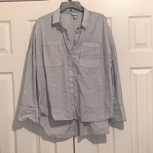 Women's Striped Button-Down Shirt